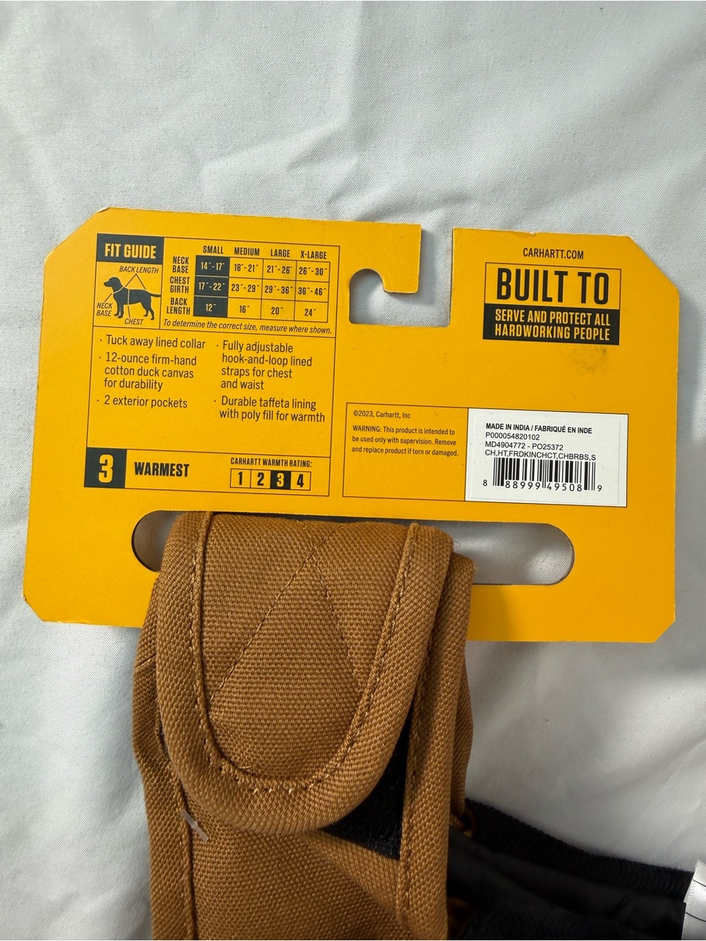 NEW NWT Carhartt Firm Duck Insulated Dog Chore Canvas Coat Jacket Size Small - Picture 9 of 12